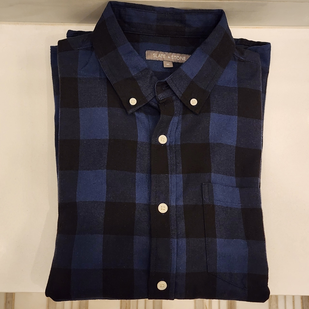 Slate & Stone Elevated Flannel - NWOT - Men's Medium - Blue/Black